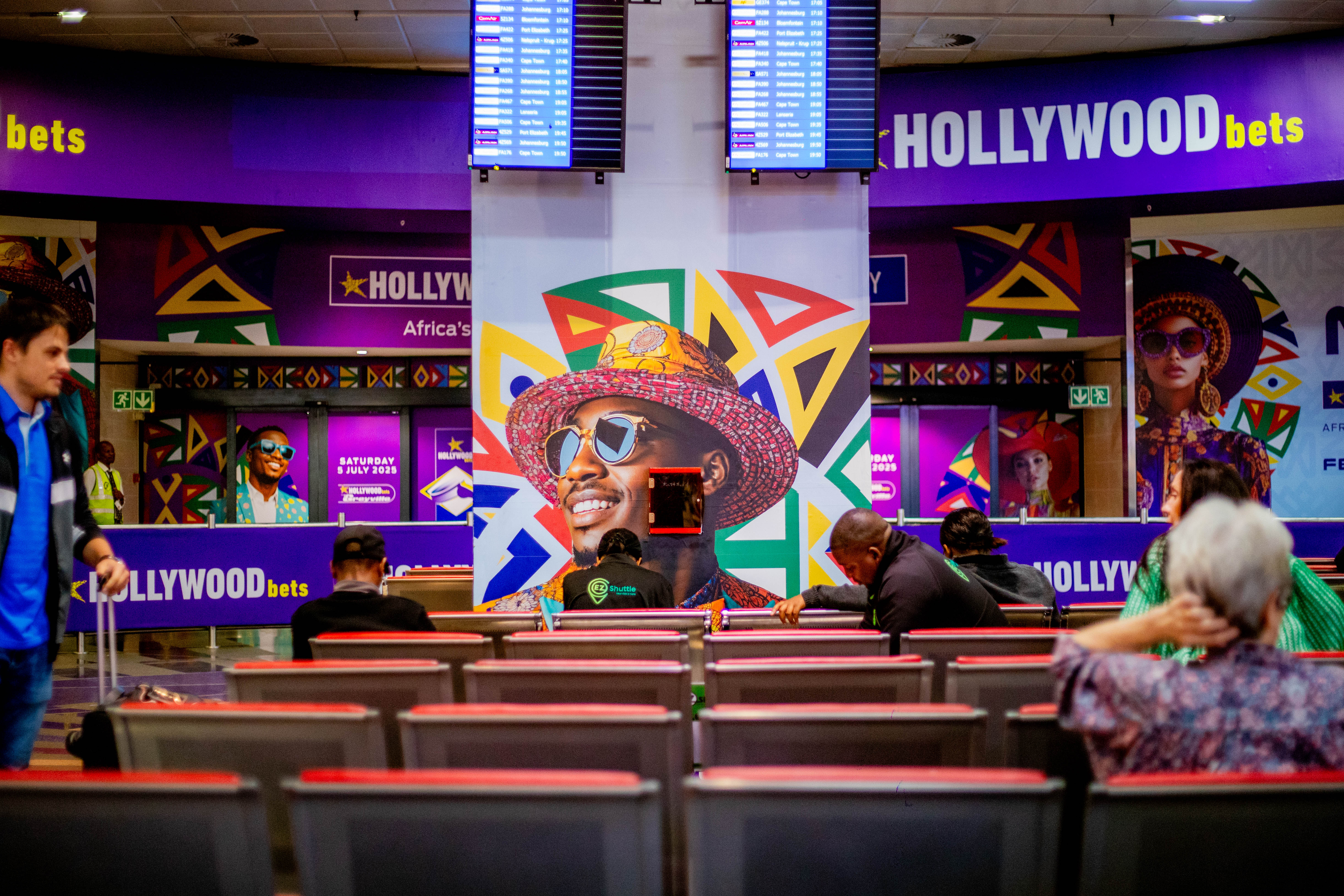 Hollywoodbets Durban July airport activation interior